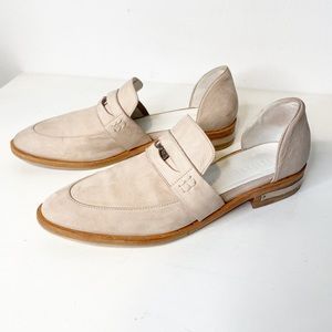 RESERVED - Freda Salvador | D'Orsay Loafers in Light Cream Tan Sz. 8